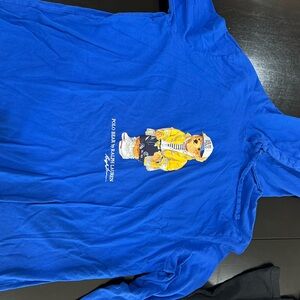 Polo by Ralph Lauren Blue Hoodie with Bear Graphic